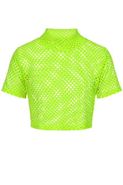 Banned Diya net top neongul set forfra