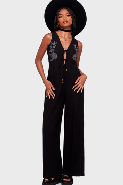 Killstar Bloomia jumpsuit med forlommer