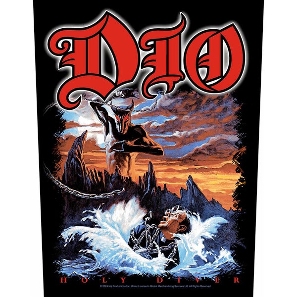Dio holy diver kangasmerkki selk&auml;&auml;n