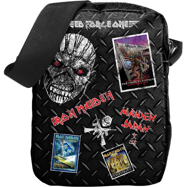 Iron Maiden Tour crossbody-taske med Eddie og tourmotiver