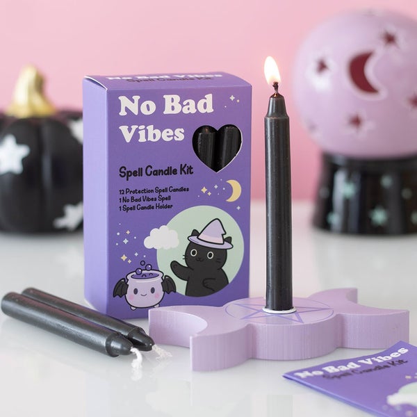 No Bad Vibes-s&aelig;t med magiske lys og et t&aelig;ndt sort lys