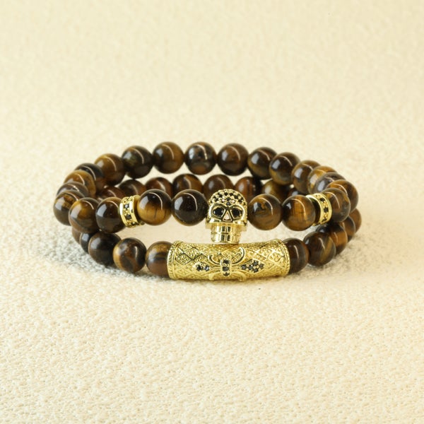 Tiger&oslash;je Gold Skull &ndash; To delt armb&aring;ndss&aelig;t