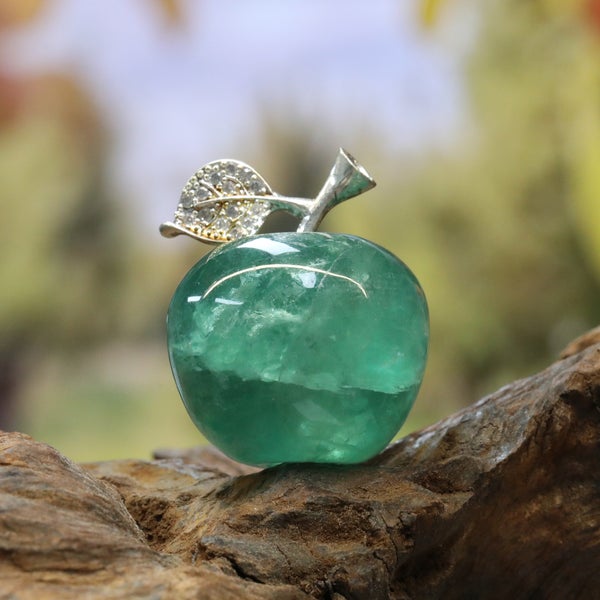 Gr&oslash;n Fluorit &AElig;ble 3 cm