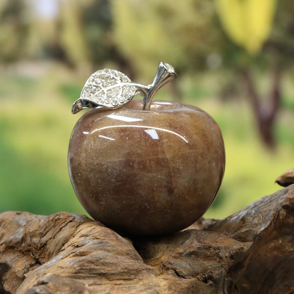 Jordb&aelig;rkvarts &aelig;ble 5 cm dekoration