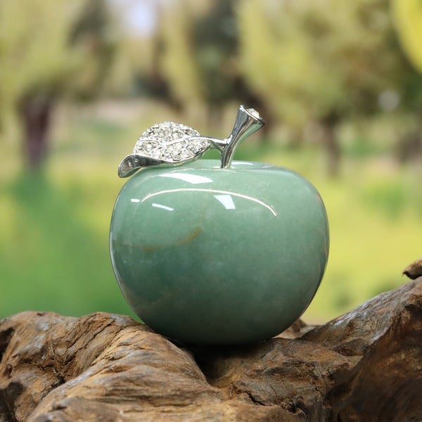 Gr&oslash;n aventurin &aelig;ble 5 cm dekoration