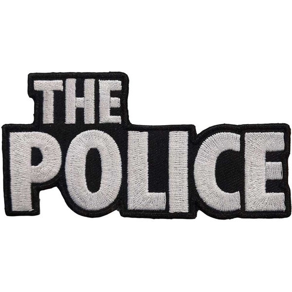 Brodeerattu The Police kangasmerkki on helpop silitt&auml;&auml; esim. farkkuliiviin
