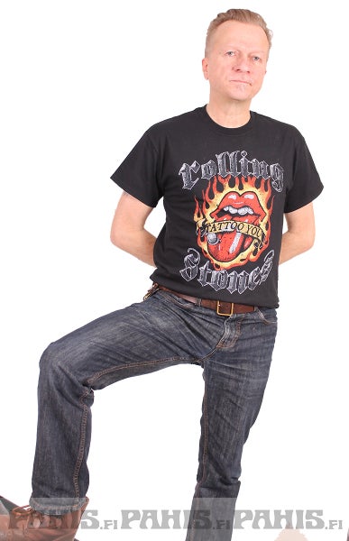 The Rolling Stones flaming tattoo tongue - T-shirt