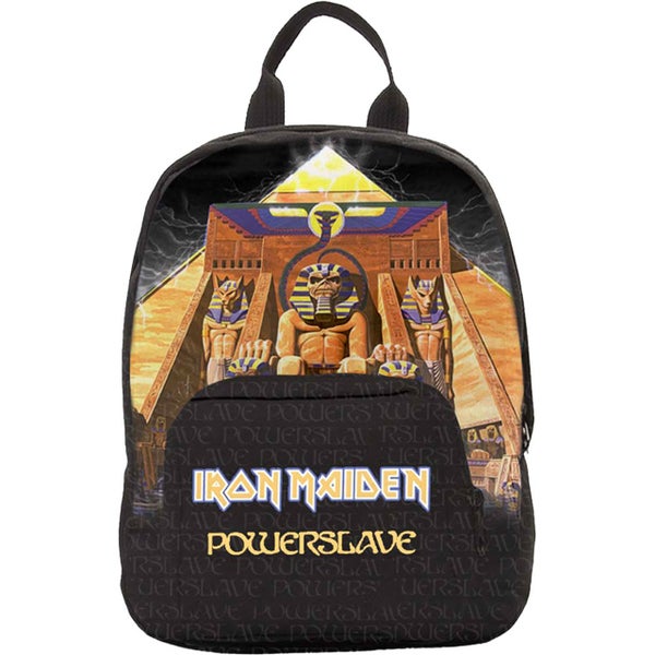 Iron Maiden Powerslave minirygs&aelig;k med ikonisk egyptisk albumgrafik